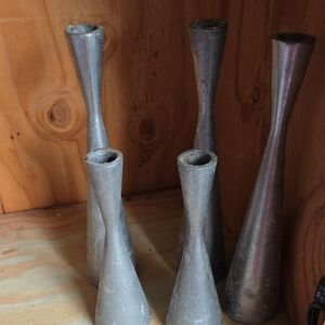 Silver Metal Candle Holders Set Ikea